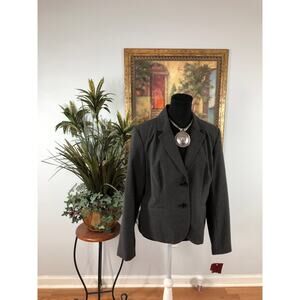 212 Collection Stretch Women Jacket 14 Lapel Notch Collar 2 Button Front Closure